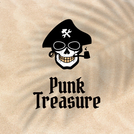Designvorlage Game Ad with Pirate's Skull für Logo