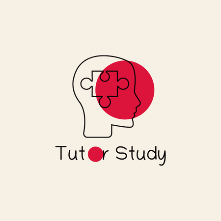 Doučovací a studijní služby Animated Logo Šablona návrhu
