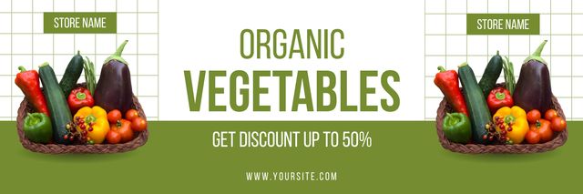 Plantilla de diseño de Healthy Organic Vegetables at Farmer's Discount Twitter 