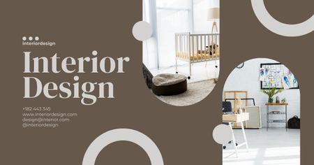 Ad of Modern Interior Design Facebook AD – шаблон для дизайну