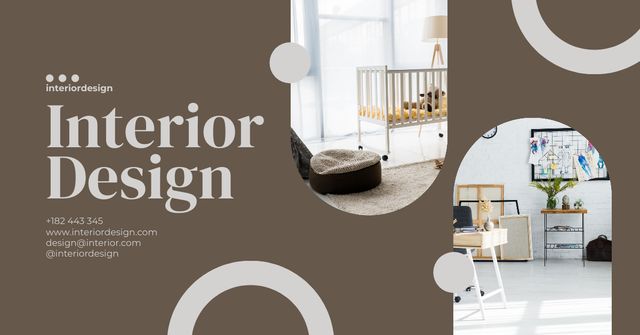 Ad of Modern Interior Design Facebook AD Modelo de Design