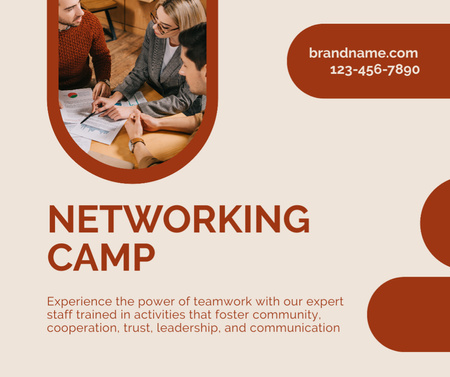 Platilla de diseño Networking Camp for Leaders Facebook