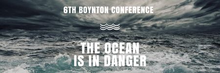 Ecology Conference Invitation Stormy Sea Waves Twitter Šablona návrhu