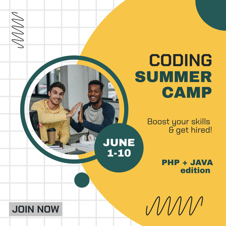 Coding Summer Camp Instagram tervezősablon