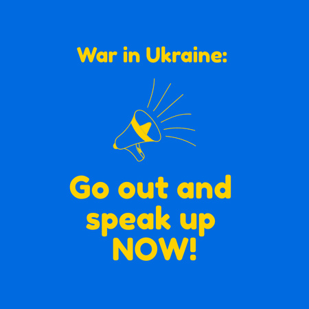 Template di design sostenere l'ucraina, instagram post design Instagram
