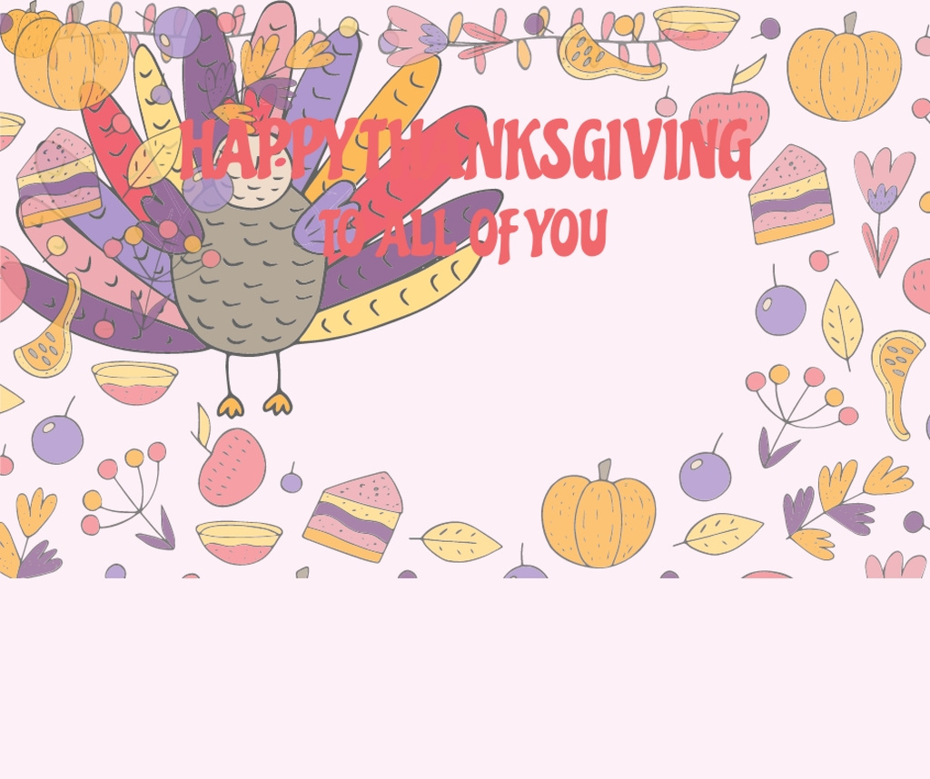 Happy thanksgiving greeting card Facebook Design Template
