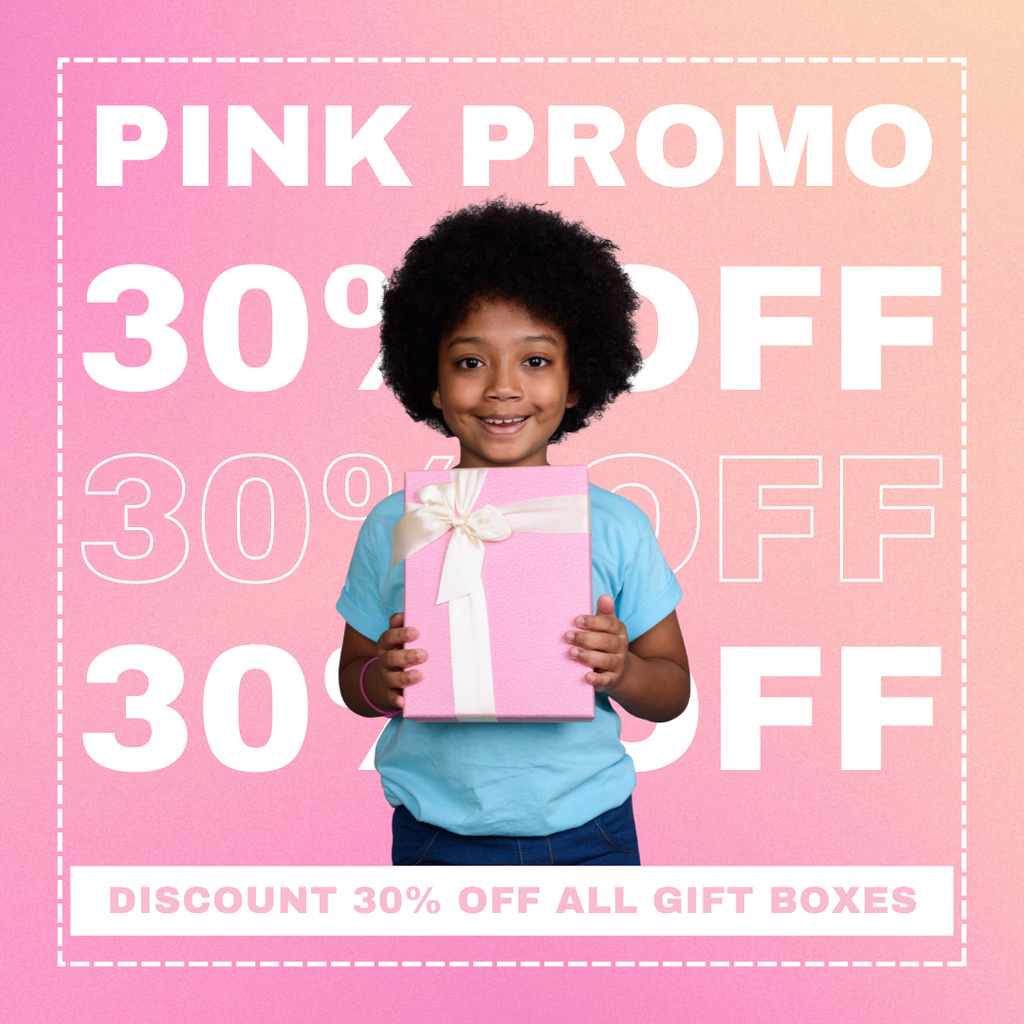 Szablon projektu Promo of Gift Boxed for Kids Instagram AD