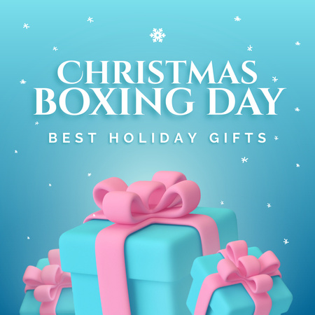 Plantilla de diseño de Holiday Gifts Offer for Boxing Day Instagram 
