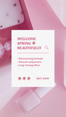 Spring Cosmetics With Natural Ingredients Offer TikTok Video – шаблон для дизайну