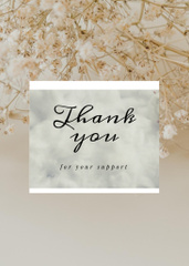 Thank You for Support on Elegant Beige Blossom