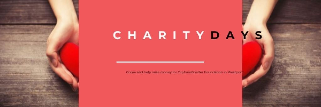 Charity Days Annoucement Email header Modelo de Design