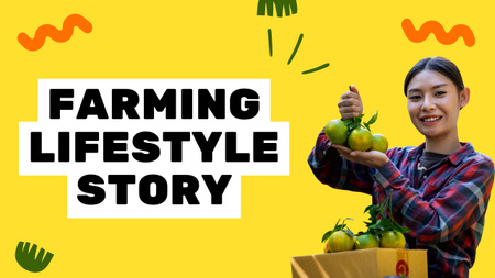 Histórias de negócios agrícolas Youtube Thumbnail Modelo de Design