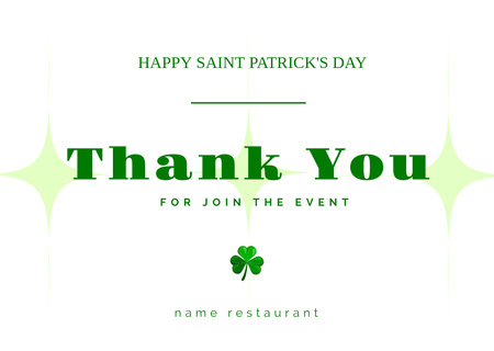 Ontwerpsjabloon van Card van Holiday Wishes for St. Patrick's Day
