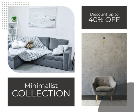 Minimalist Furniture Collection Ad Facebook Πρότυπο σχεδίασης