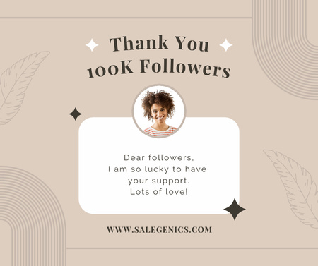Thanks for following me Facebook Design Template