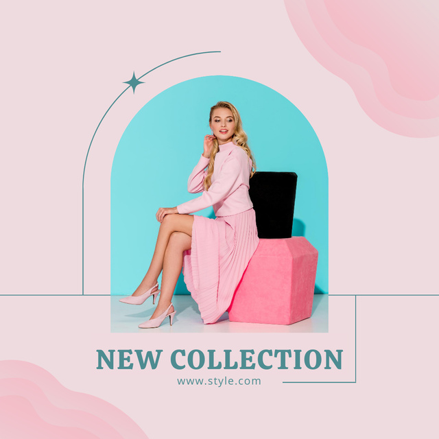 Female New Clothing Collection Ad Instagram Πρότυπο σχεδίασης
