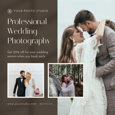 Platilla de diseño Professional Wedding Photography Instagram