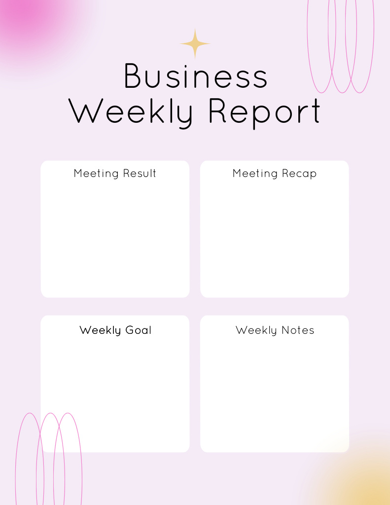 Business Weekly Report Notepad 8.5x11in – шаблон для дизайна