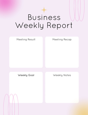 Business Weekly Report Notepad 8.5x11in Design Template