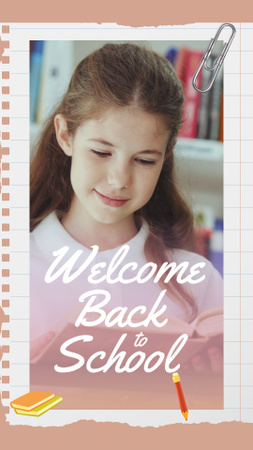 Charming Phrase About Back to School TikTok Video Design Template