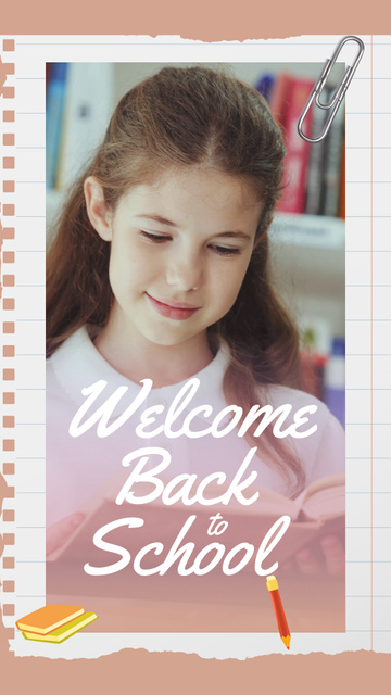 Charming Phrase About Back to School TikTok Video – шаблон для дизайна