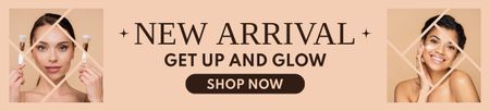 Διαφήμιση νέων προϊόντων περιποίησης δέρματος Ebay Store Billboard Πρότυπο σχεδίασης