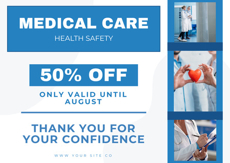 Medical Care Ad with Offer of Discount Card – шаблон для дизайну