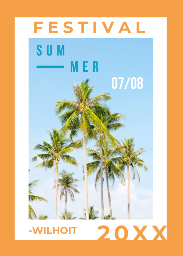 Summer Fest on Tropical Islands Postcard 5x7in Vertical tervezősablon