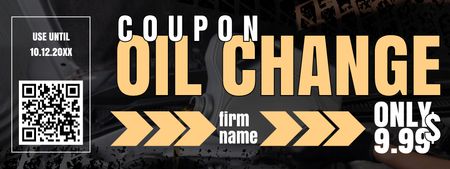 Offer of Cheap Oil Change Services Coupon Design Template