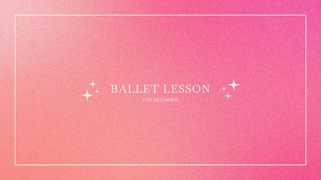 Plantilla de diseño de Oferta de Clases de Ballet para Principiantes Youtube 
