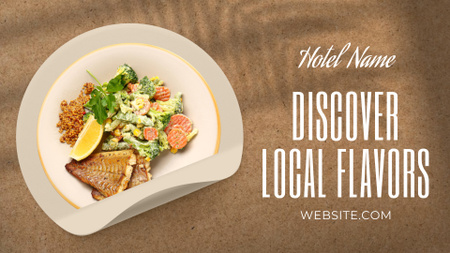 Luxury Hotel Ad with Delicious Dish Full HD video Design Template