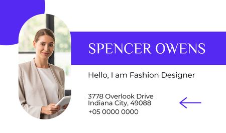 Fashion Designer Services Offer Business card – шаблон для дизайну