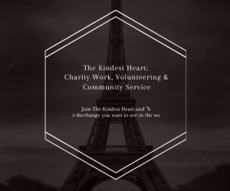 The Kindest Heart: Charity Work Medium Rectangle Modelo de Design