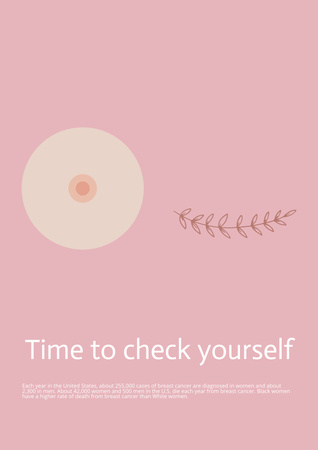 Coverage of Breast Cancer Social Issue Poster tervezősablon