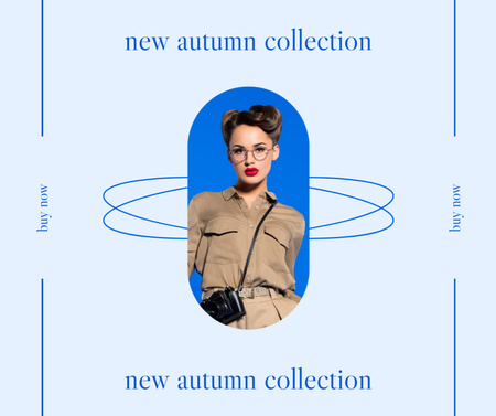 Podzimní kolekce oblečení pro ženy Facebook Šablona návrhu