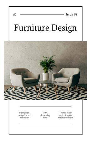 Furniture Design And Style Guide Ad Booklet 5.5x8.5in Šablona návrhu