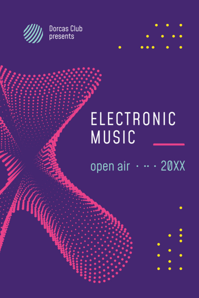 Ontwerpsjabloon van Flyer 4x6in van Famous Club Promoting Electronic Music Festival