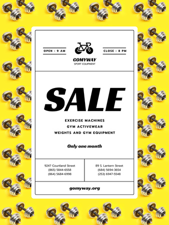 Ontwerpsjabloon van Poster US van Sports Wear and Equipment Sale