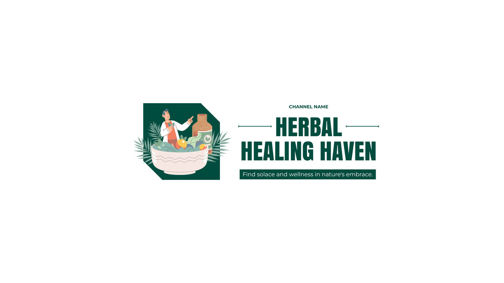 Ontwerpsjabloon van Youtube van Holistic Healing With Essential Herbal Remedies