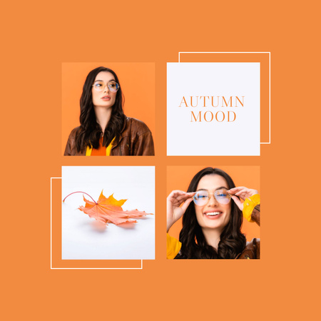 Fall Mood Inspiration on Orange Instagram Design Template