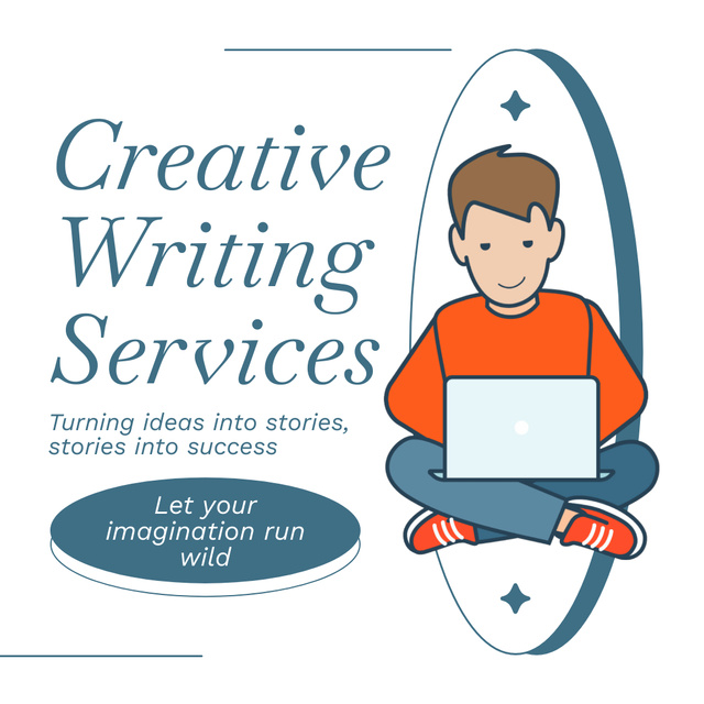 Designvorlage Providing Content Writing Assistance Offer für Animated Post