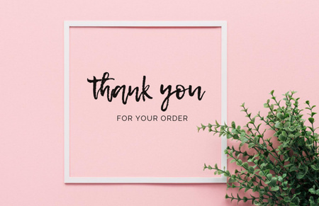Card - thank you For Order Thank You Card 5.5x8.5in Design Template