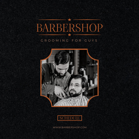 Discounts on Barbershop Services on Black Instagram Design Template