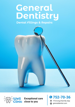 Designvorlage Dentistry Services Offer für Poster