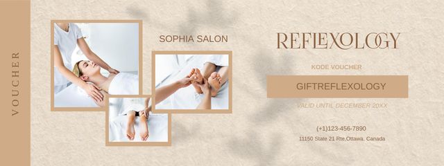Designvorlage Foot Reflexology Massage Advertisement für Coupon