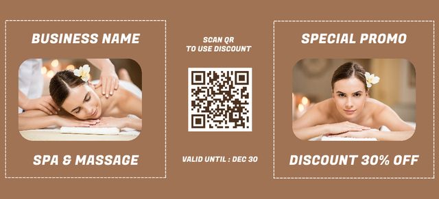 Plantilla de diseño de Special Discount Offer for Spa and Massage Services Coupon 3.75x8.25in 