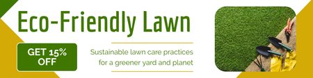 Discount For Eco-Friendly Lawn Care Packages Twitter Design Template