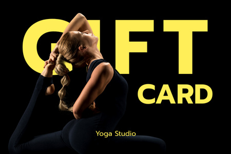 Yoga Studio Discount Gift Certificate Design Template