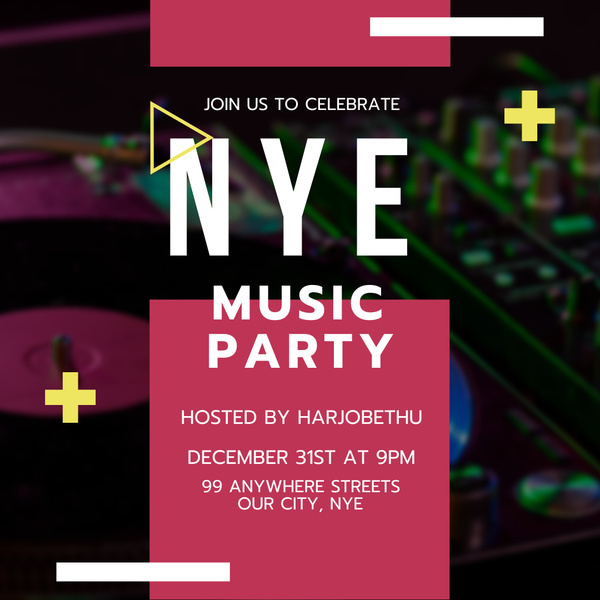 New Year Music Party Announcement