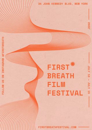 Film Festival Announcement Poster Design Template